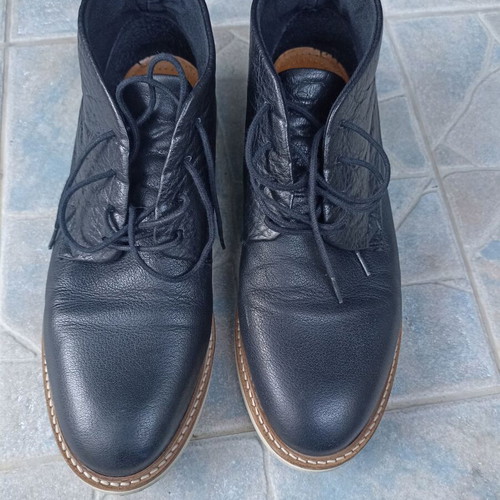 Men's black leather boots size 44 like new
