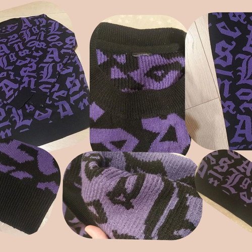 Pullover black and purple size L like new