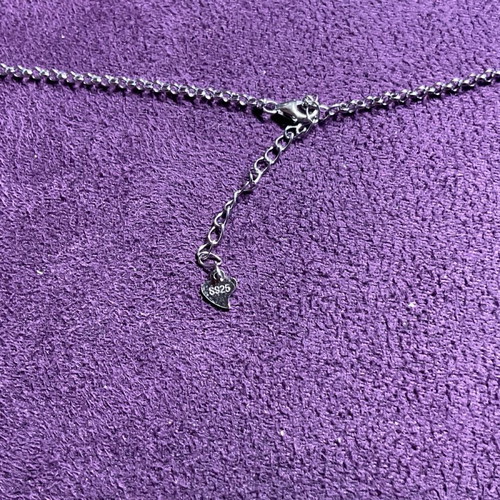 Silver necklace with ruby natural sapphires and certificate of authenticity