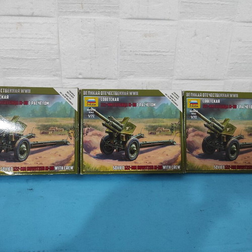 Soviet Howitzer Models 1/72 Scale New, Set of 3