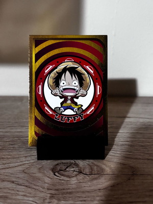 One Piece Epic Journey card used, number 208 gold rare
