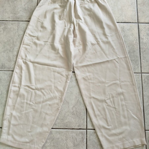 Stradivarius women's wide-leg pants beige size 38 new with tag