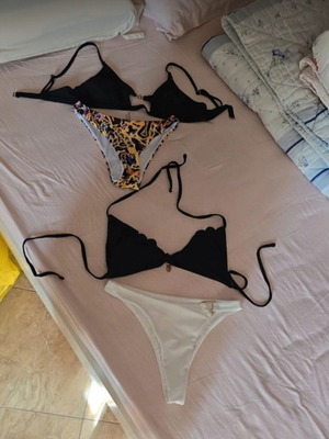 Shein bikini set, black and white, size S