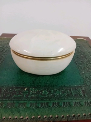 Large alabaster jewelry box used