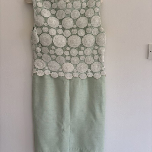Special Occasion Dress, mint green and white, size 8-10
