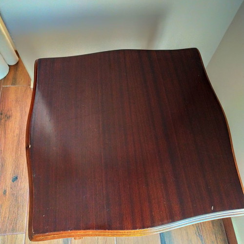 Classic wooden coffee table used, dark walnut finish