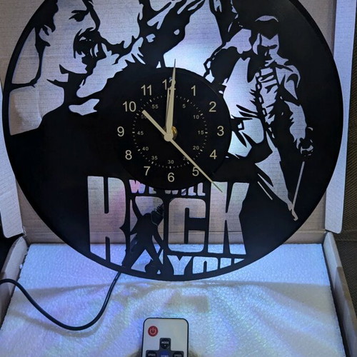 Freddie Mercury Queen wall clock with LED lighting new