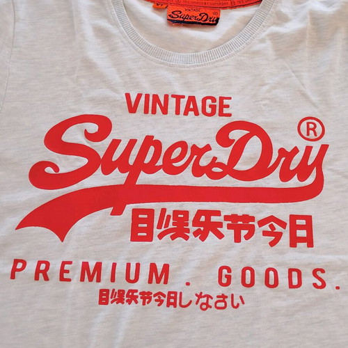 Superdry women's t-shirt used, gray, size L