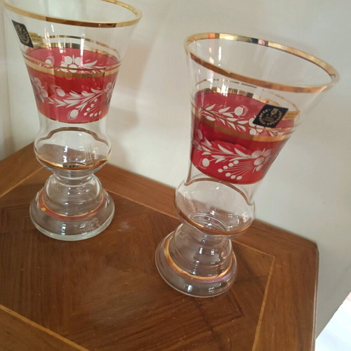 Vintage crystal vases 25 cm like new