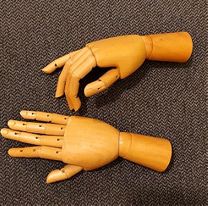 2 Ξύλινα χέρια για διακόσμηση ή καλλιτέχνες