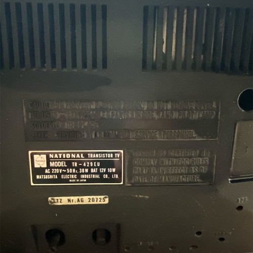 National transistor TV used, portable