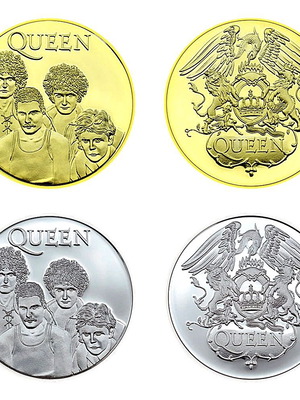 Queen Coin new, gold or silver with protective capsule