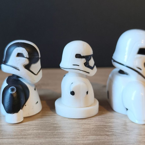 Star Wars figures used, pen toppers and rubber stamps