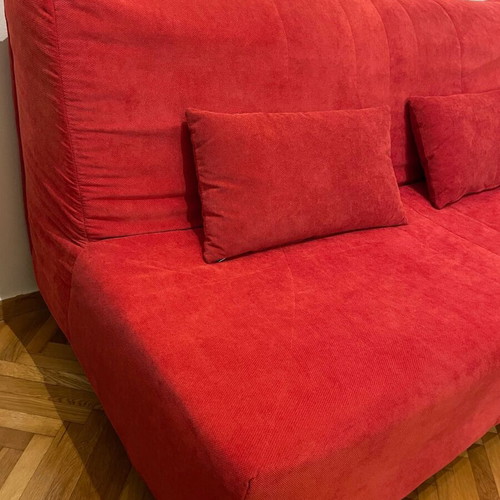 Red sofa bed 160x100x90 cm