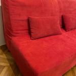 Red sofa bed 160x100x90 cm