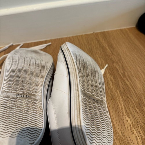 Polo Ralph Lauren Sneakers λευκά δερμάτινα μεταχειρισμένα, κλασικό σχέδιο