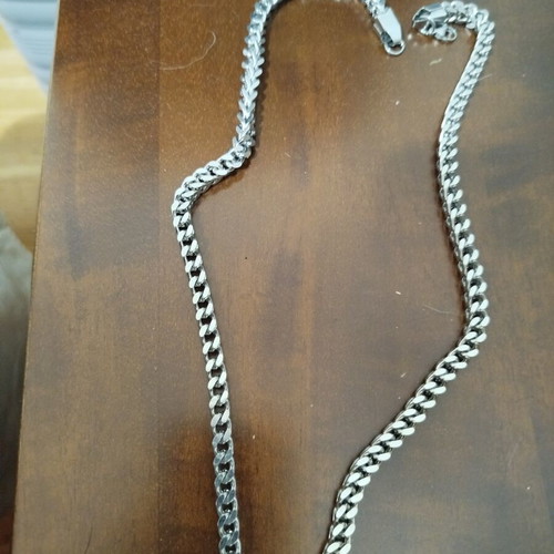 Steel chain 60cm new unisex, gray