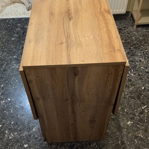 Folding dining table with 2 chairs, ideal for small spaces