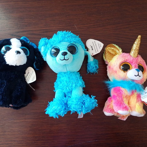 Ty Beanie Boos collection, 25 pieces with tags, plus 3 small hangers and fur ball