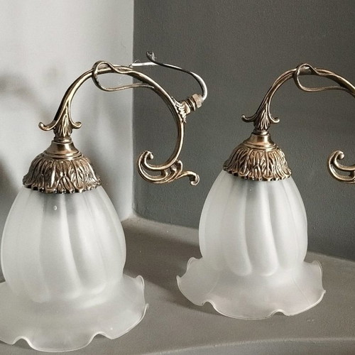 Lamps with bases used, set of 2 pieces