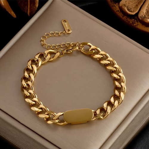 Identity bracelet new, stainless steel 316L gold color
