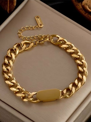 Identity bracelet new, stainless steel 316L gold color
