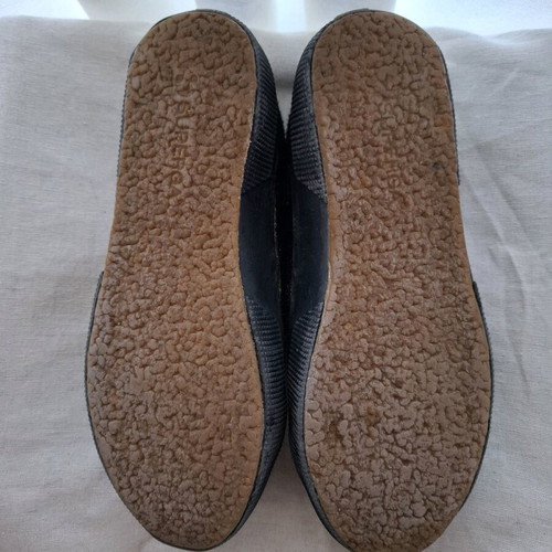 Superga canvas sneakers like new, black-gold pony skin