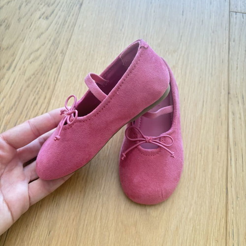 Zara suede ballerinas with leather insole size 21 new