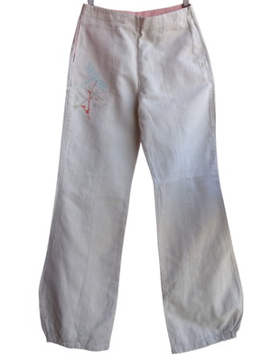 Kenzo Jungle summer trousers new, size S, beige, cotton linen