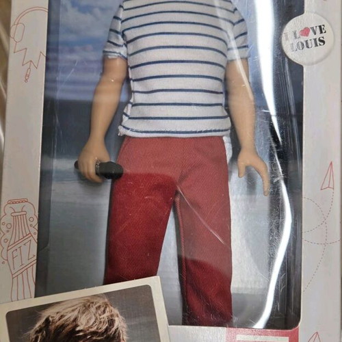 One Direction Louis Doll new with white striped shirt Hasbro