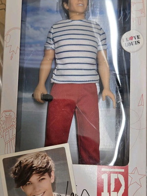 One Direction Louis Doll new with white striped shirt Hasbro