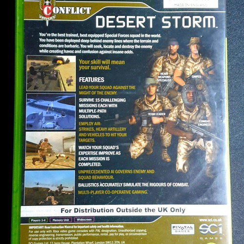 Conflict Desert Storm Microsoft Xbox Original used