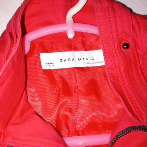 Zara jacket like new, red, size L