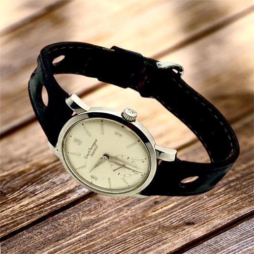 Girard Perregaux Seahawk mechanical 1950s watch used 34mm