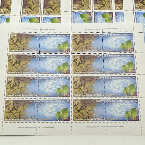 Europa CEPT Greece 2001 stamps mint never hinged, pack of 11