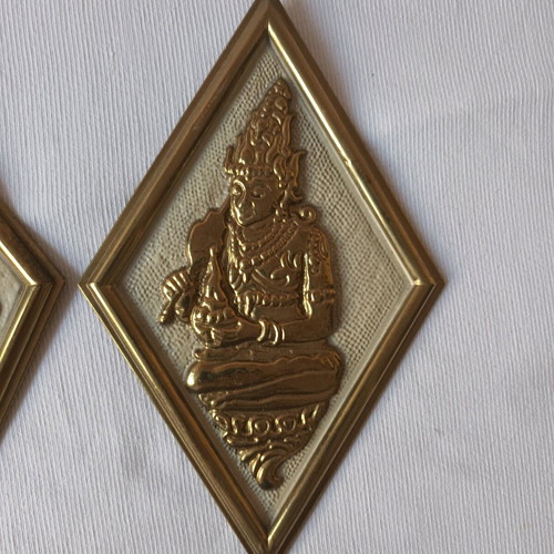 Buddhist wall decorations like new, 30x18 cm, set of 2