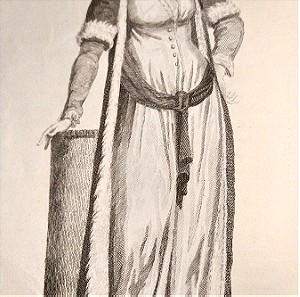 Αθηναία Αστή  1814,φορεσιά ζεστή,, χαλκογραφία
