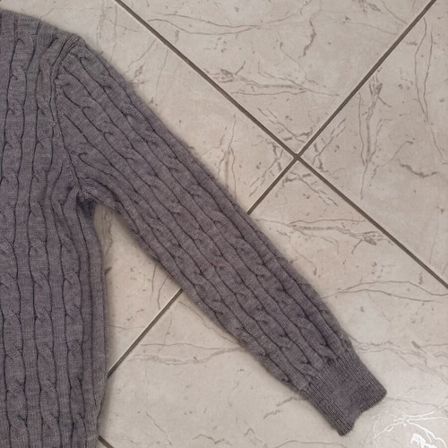 Polo Ralph Lauren Cable Knit Shirt gray like new, size S-M