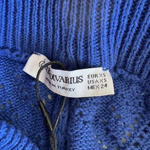 Stradivarius knitted women's pants XS, royal blue, new