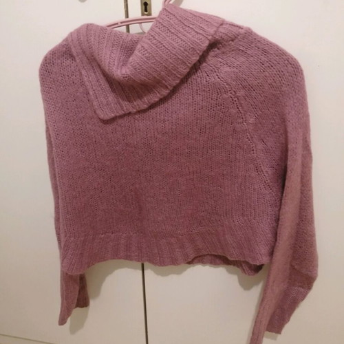 Knitted sweater batwing style like new, pink
