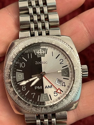 Zodiac wristwatch men's used, Swiss, rare