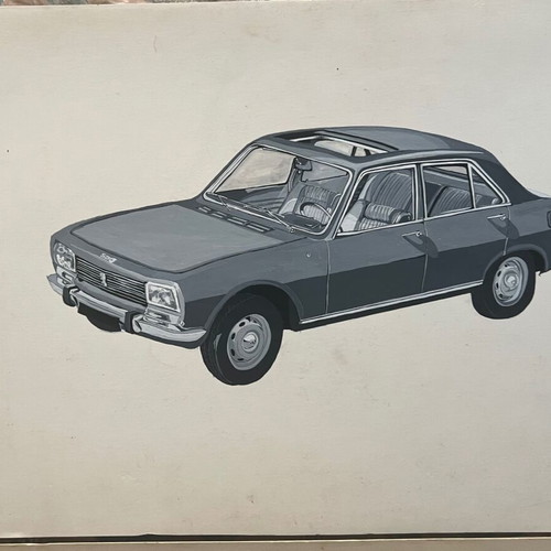 Cardboard car advertising model like new