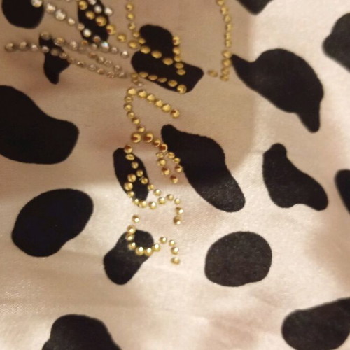 Guess off-shoulder top like new with satin animal print