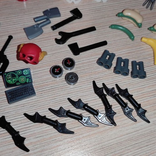 Lego parts and accessories used for custom and completion
