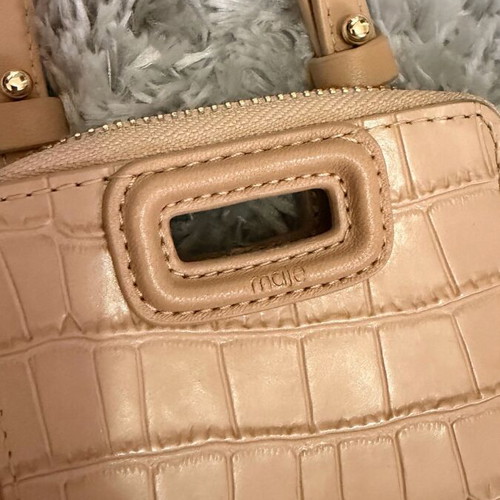 Maje Phone Bag crossbody beige genuine leather new