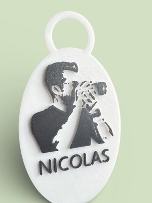 Custom vector keychain 3D print new by Core black and white