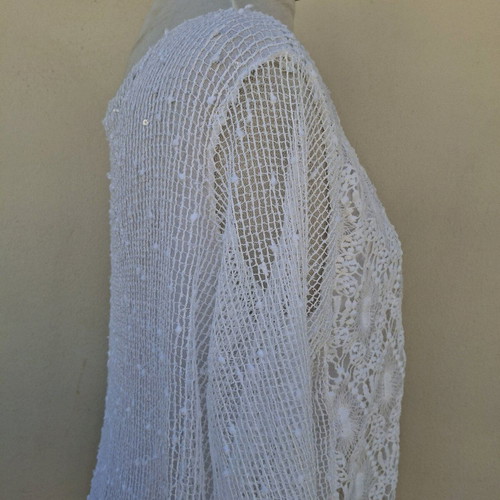 Sheer white blouse size L like new
