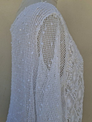 Sheer white blouse size L like new