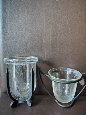 Decorative set made of blown glass like new