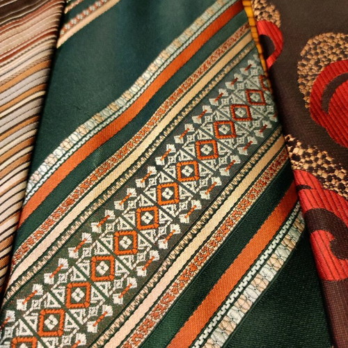 Vintage ties used, pack of 7, timeless designs